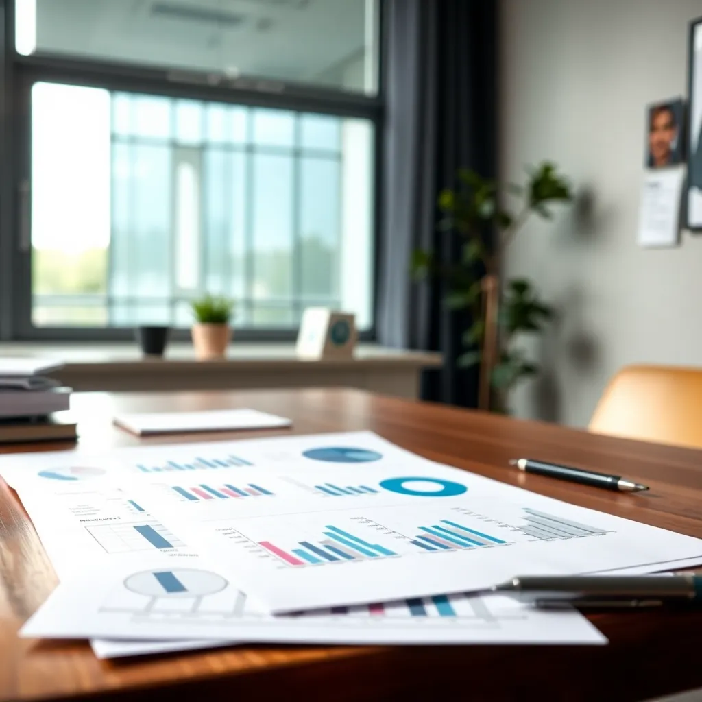 Moderne grafiek die beleggingsrendement en risicospreiding visualiseert