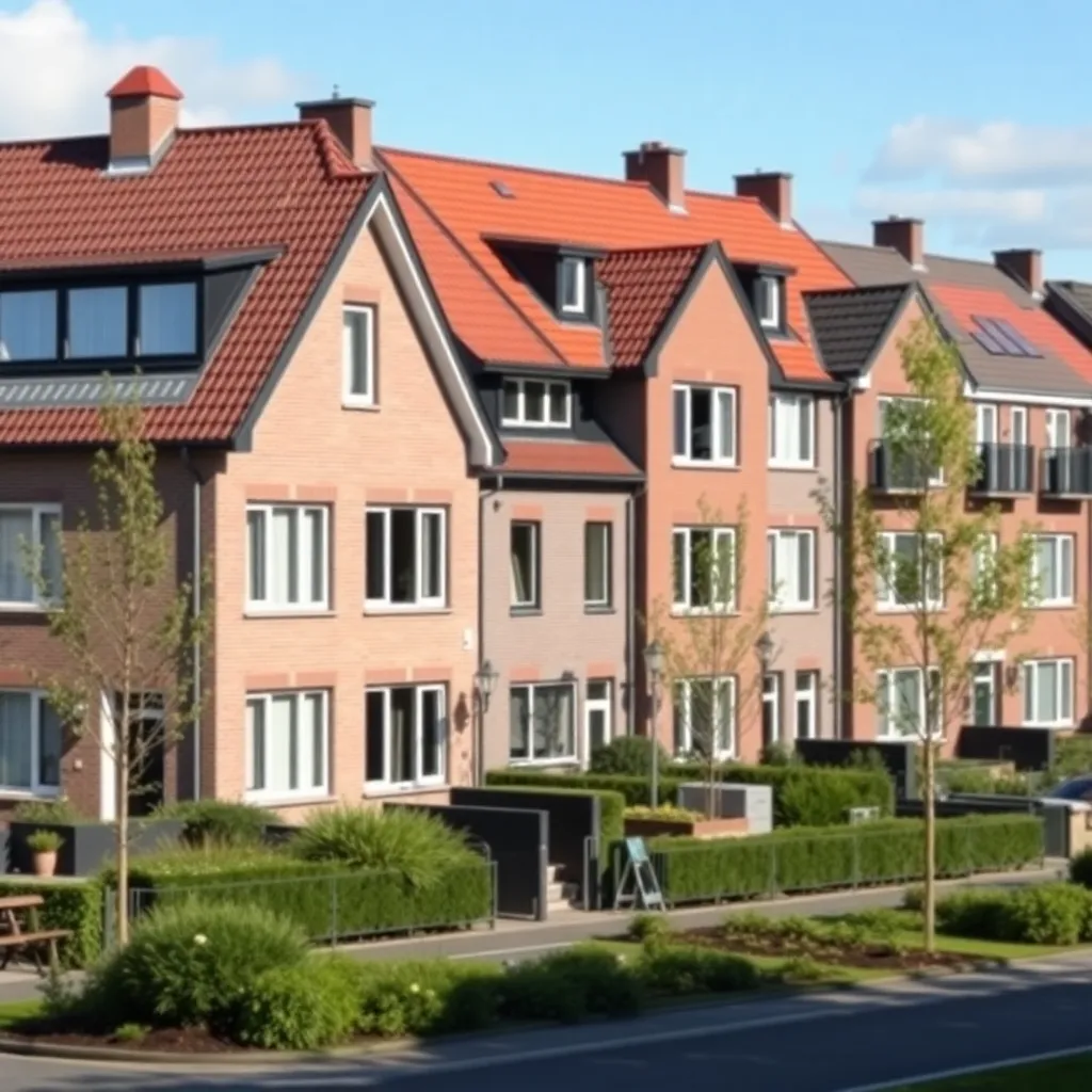 Nederlandse vastgoedmarkt met appartementen en rijtjeshuizen